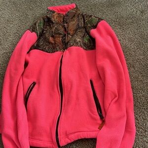 Pink and Camouflage Fleece Jacket